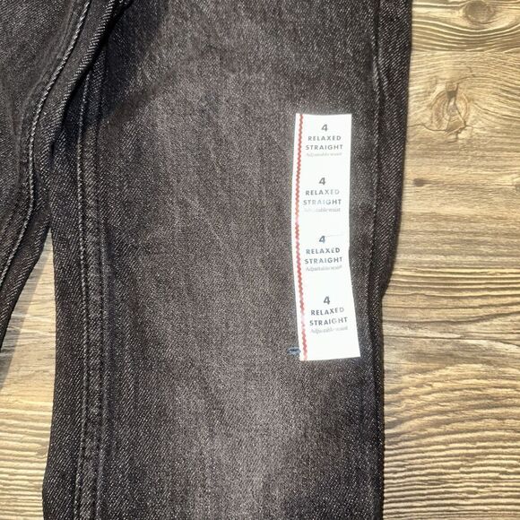 Boys' Relaxed Straight Fit Jeans - Cat & Jack Black. Size 4. NWT. L - Picture 3 of 8